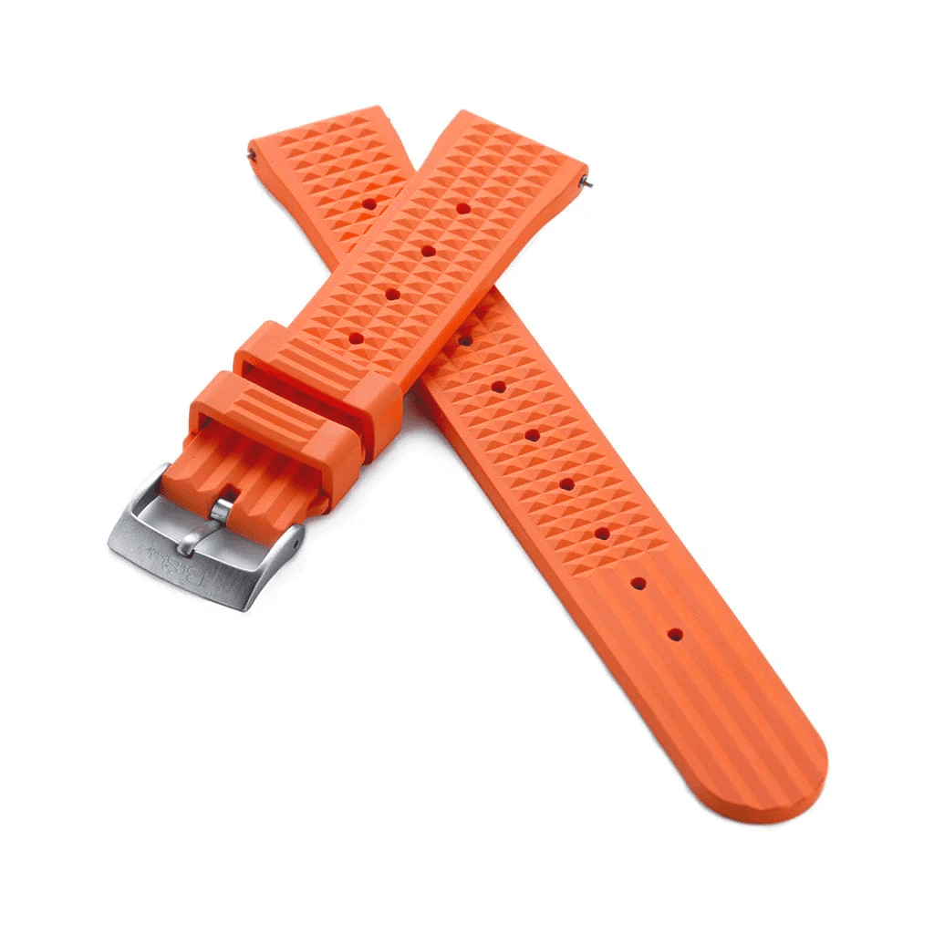 Waffle Rubber - Orange - BluShark Straps