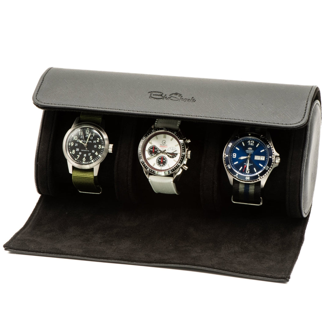 Watch Roll Travel Case - Triple - BluShark Straps