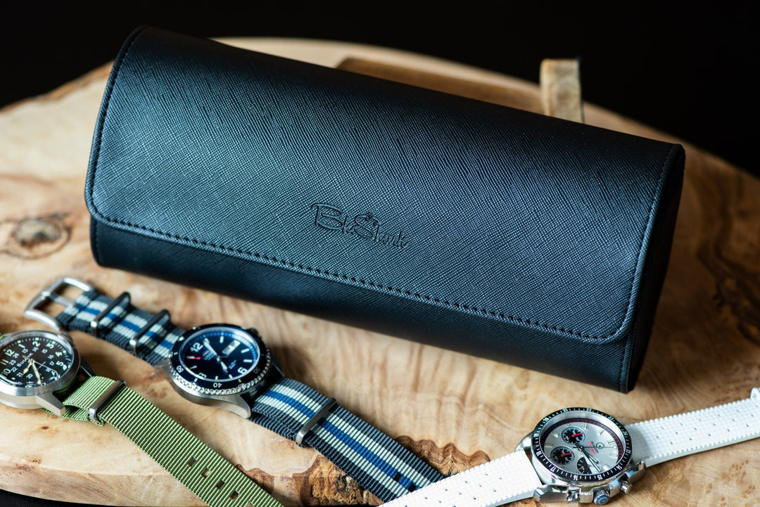 Watch Roll Travel Case - Triple - BluShark Straps