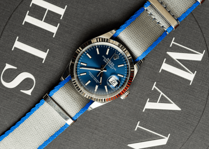 AlphaPremier - Silver & Blue - BluShark Straps
