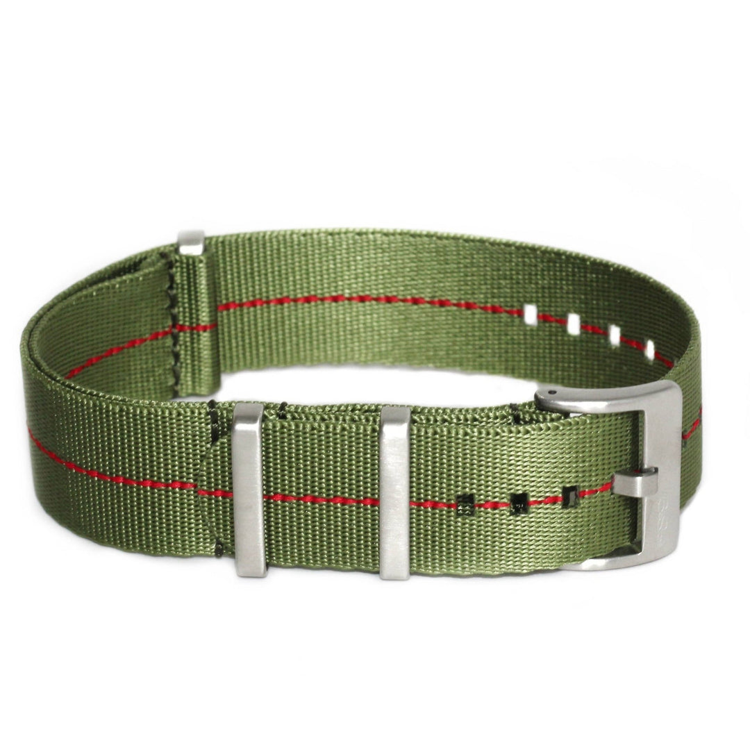 AlphaShark Slim - Green/Red Stripe JV - BluShark Straps