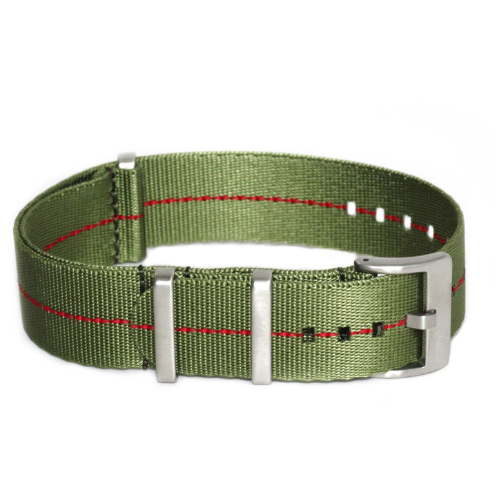AlphaShark Slim - Green/Red Stripe JV - BluShark Straps