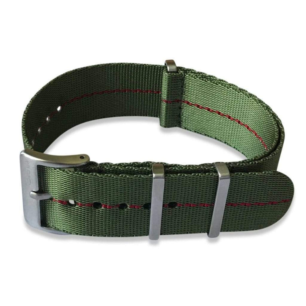 AlphaShark Slim - Green/Red Stripe JV - BluShark Straps