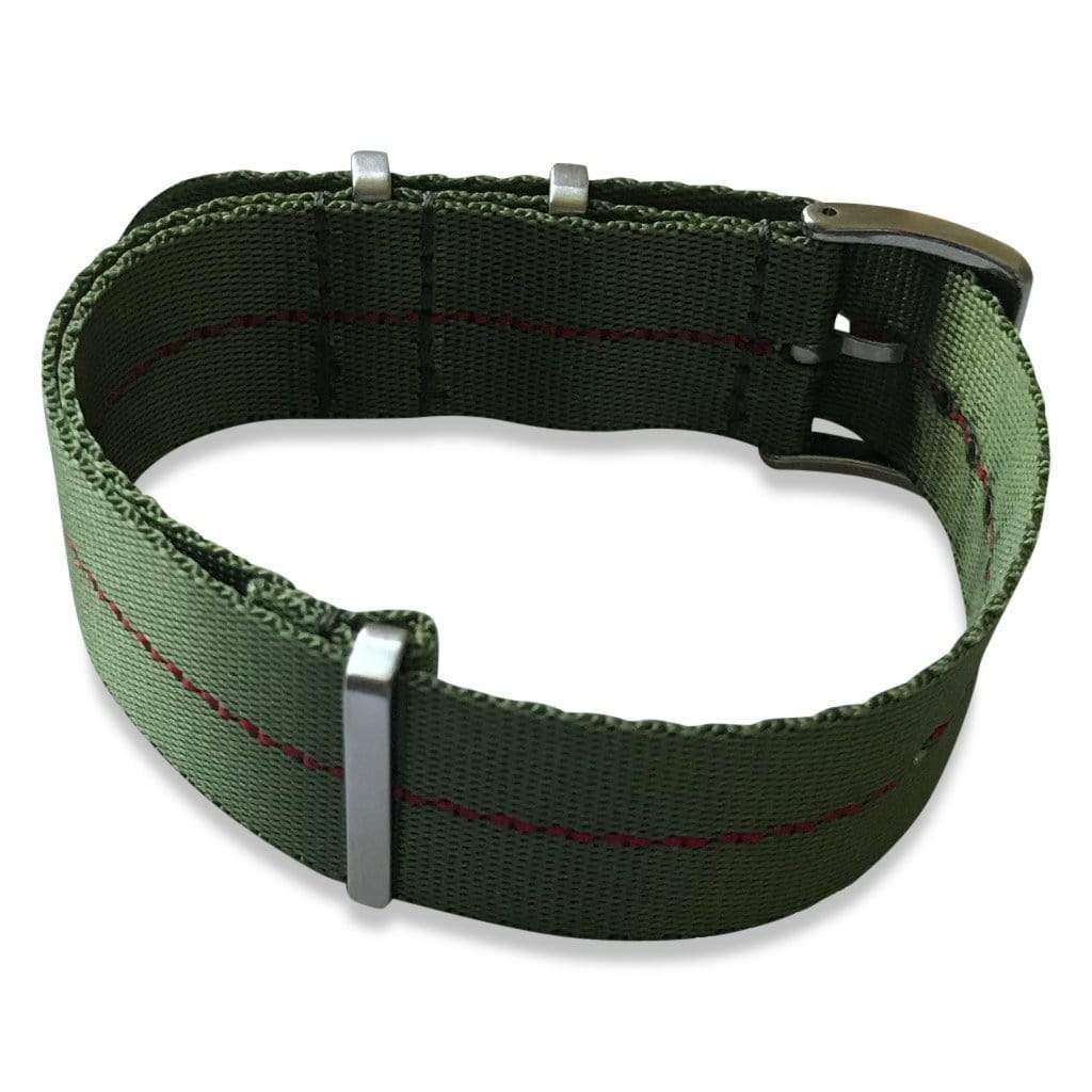 AlphaShark Slim - Green/Red Stripe JV - BluShark Straps
