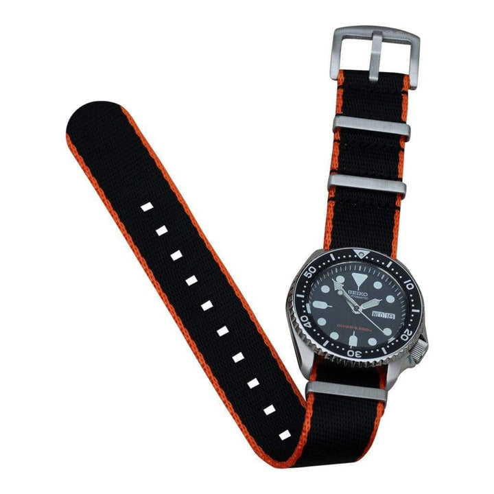 BluShark AlphaShark AlphaShark - Black & Orange Watch Strap
