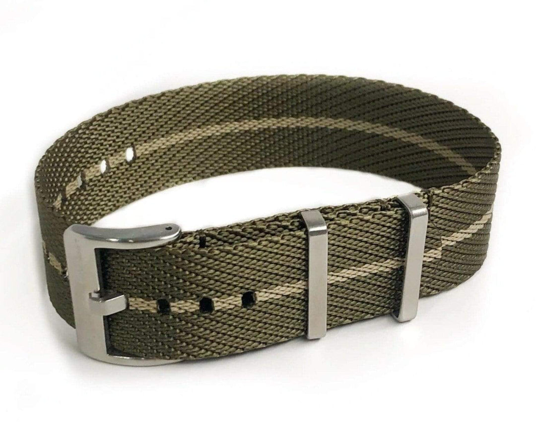 Knit Weave Collection Nylon Watch Band │ Golden Brown Strap BluShark