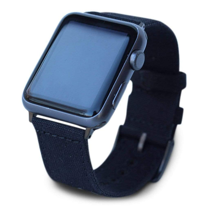 BluShark Apple Apple Watch Band - Black CanvaSoft