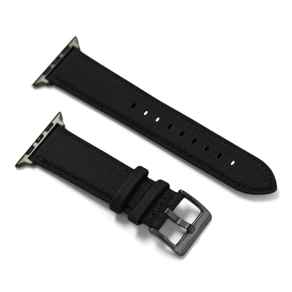 BluShark Apple Small Apple Watch (38/40mm) / Space Gray / Black Apple Watch Band - Cordura - Black