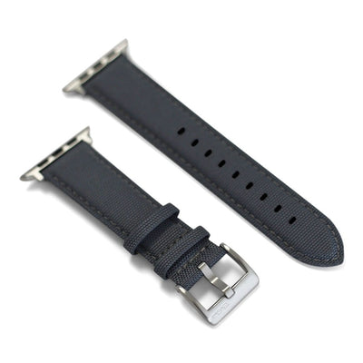 BluShark Apple Small Apple Watch (38/40mm) / Silver / Gray Apple Watch Band - Cordura - Charcoal Gray