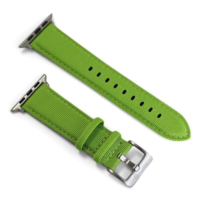 BluShark Apple Small Apple Watch / Silver / Green Apple Watch Band - Cordura - Lime Green