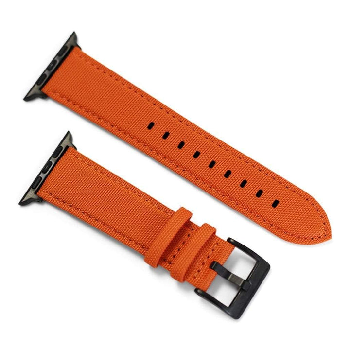 BluShark Apple Small Apple Watch (38/40mm) / Black / Orange Apple Watch Band - Cordura - Orange