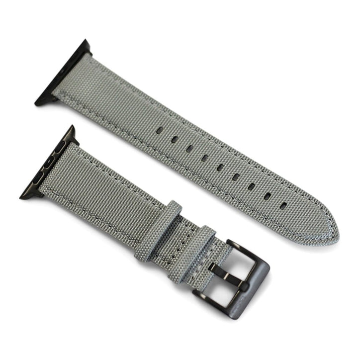BluShark Apple Small Apple Watch (38/40mm) / Space Gray / Gray Apple Watch Band - Cordura - Silver