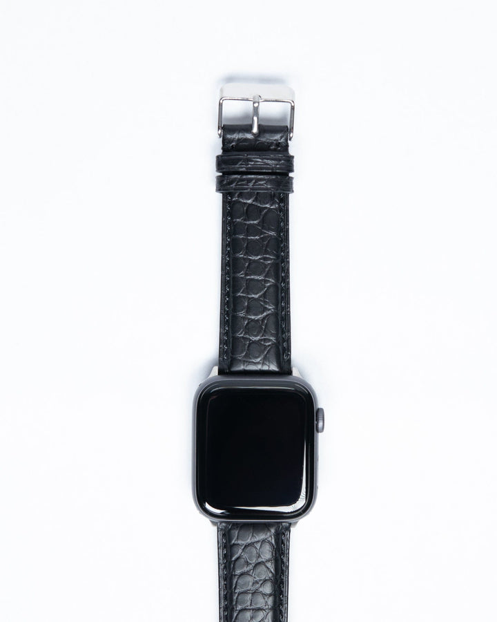BluShark Apple Apple Watch Band - Crocodile Leather (Black)