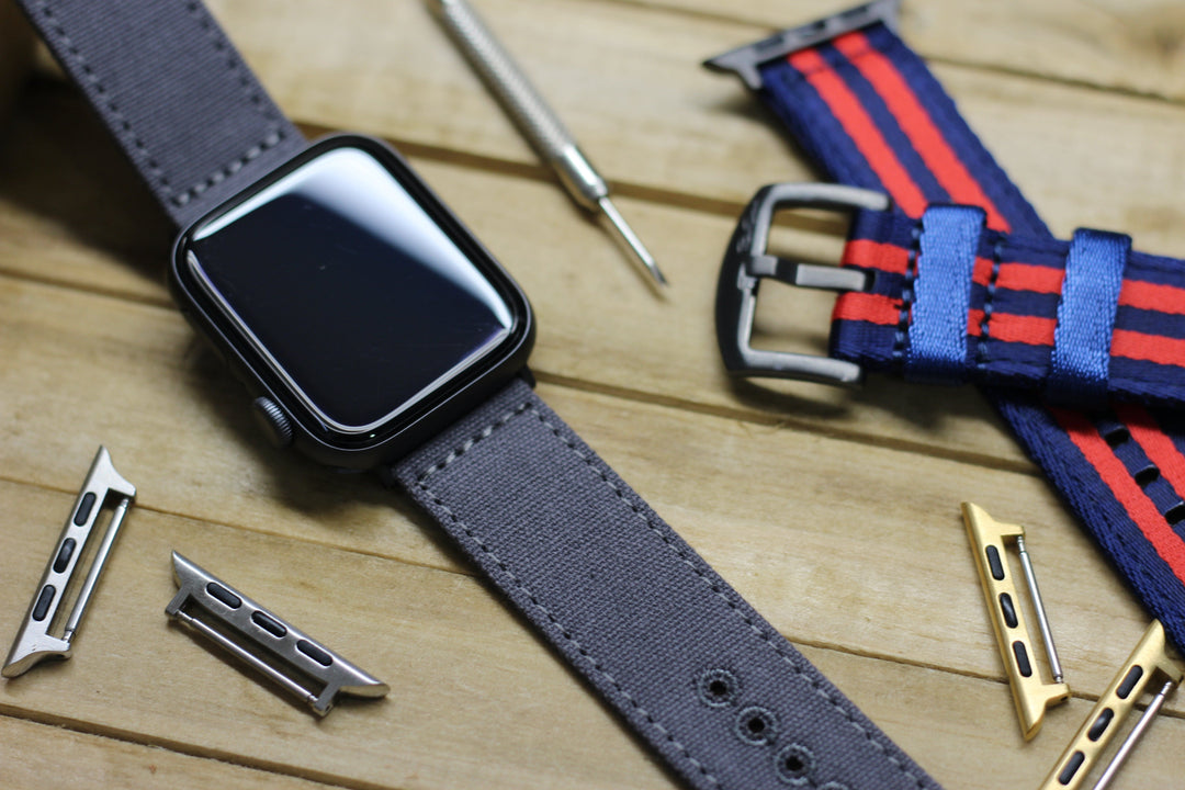 BluShark Apple Apple Watch Band - Gray CanvaSoft