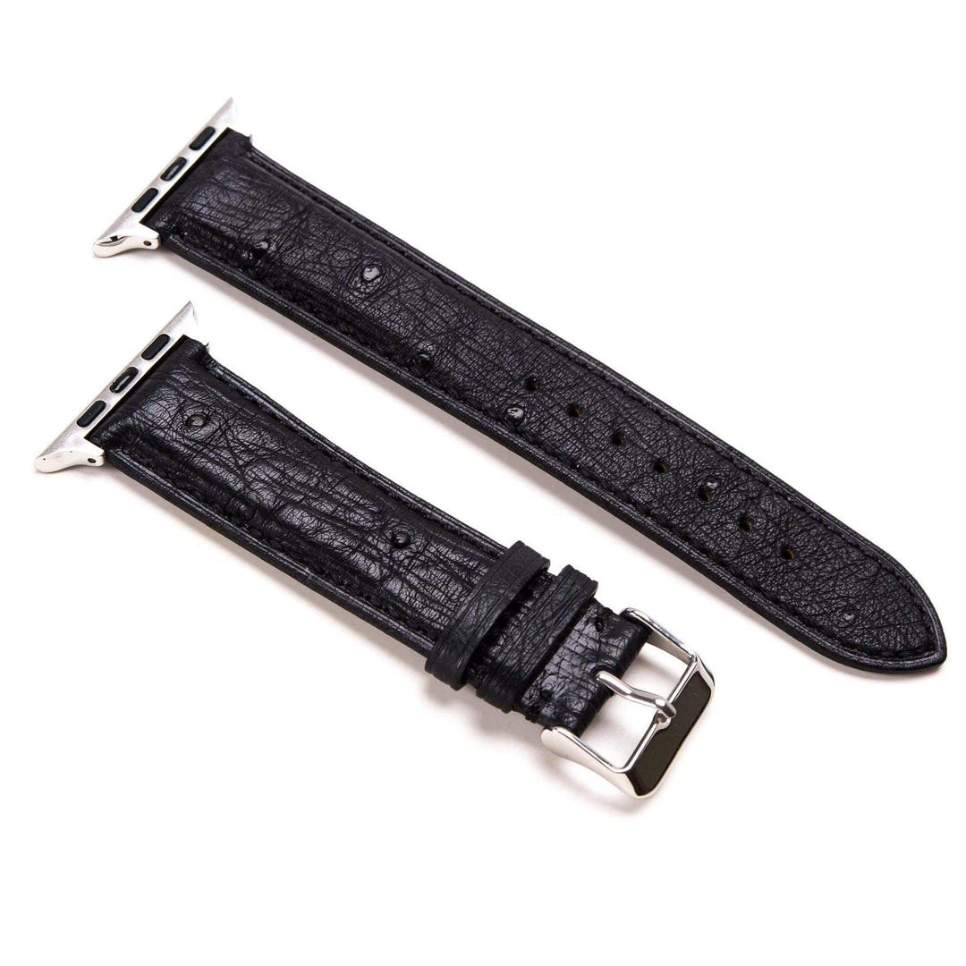 BluShark Apple Apple Watch Band - Ostrich Leather (Black)