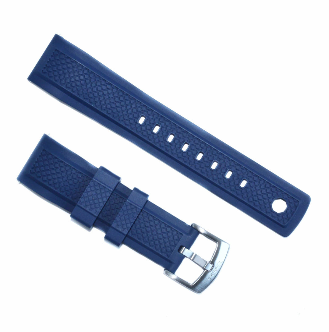 BluShark Crosshatch Style Rubber Watch Strap - Navy Blue