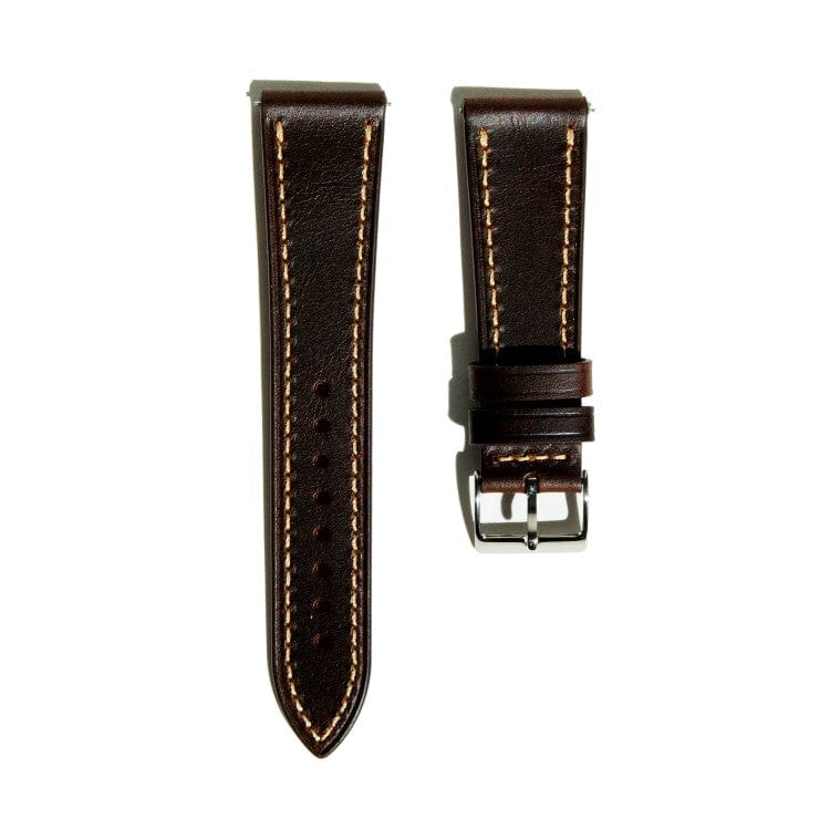 BluShark Leather Kwik Change - Brunette Brown Tapered Watch Band