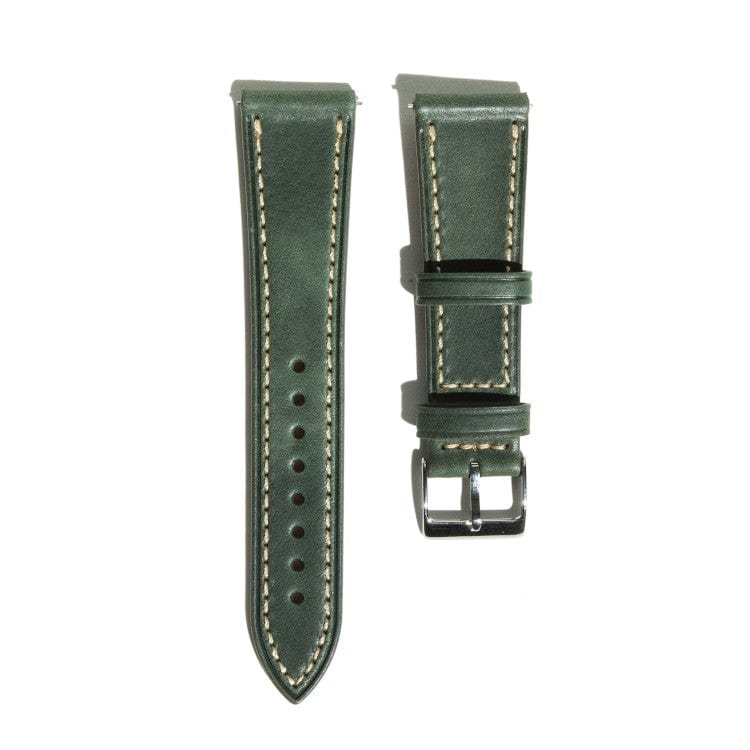 BluShark Leather Kwik Change - Green Tapered Watch Band