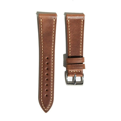 BluShark Leather Kwik Change - Saddle Brown Tapered Watch Band