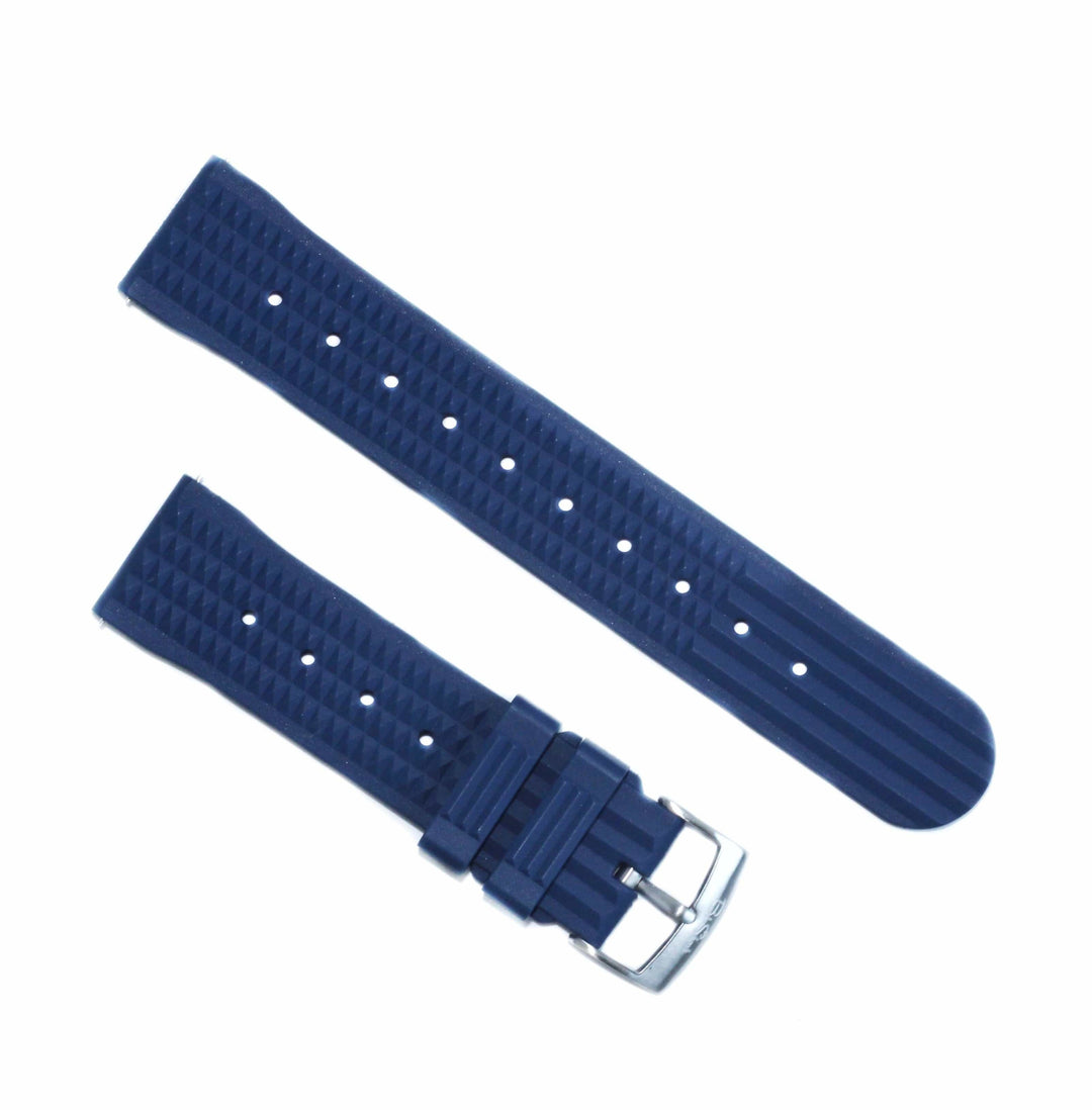 BluShark Waffle Style Rubber Watch Strap - Navy Blue