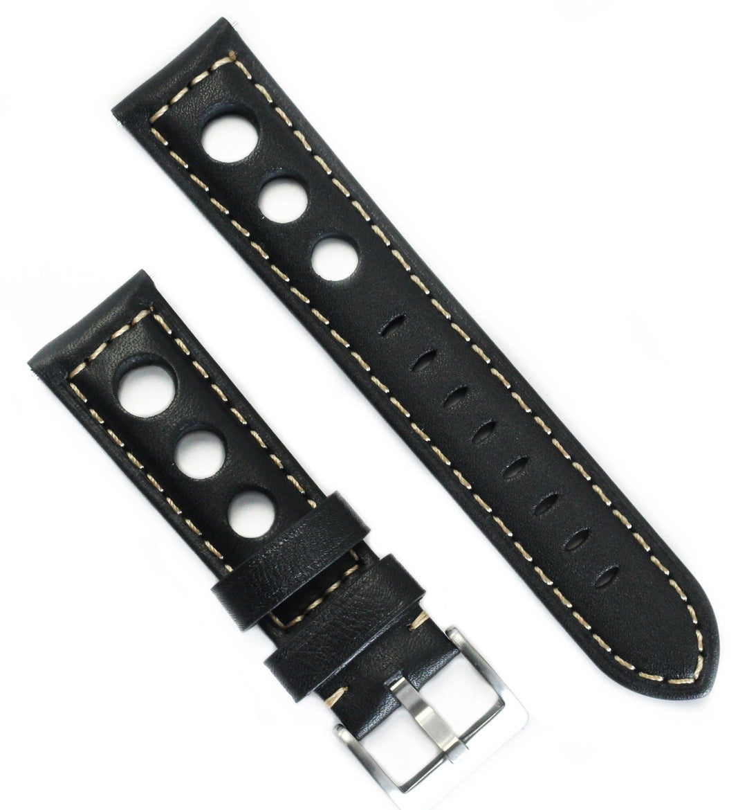 Leather - Rally Black - BluShark Straps