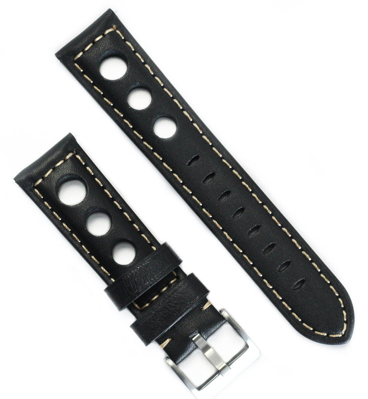 Leather - Rally Black - BluShark Straps