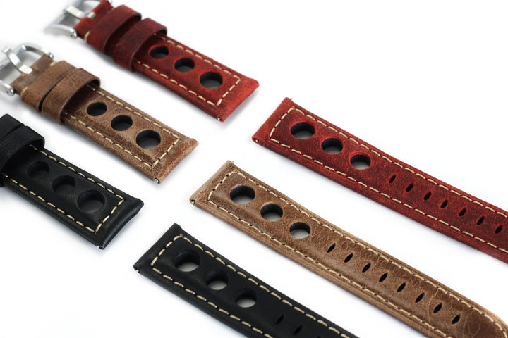Leather - Rally Black - BluShark Straps