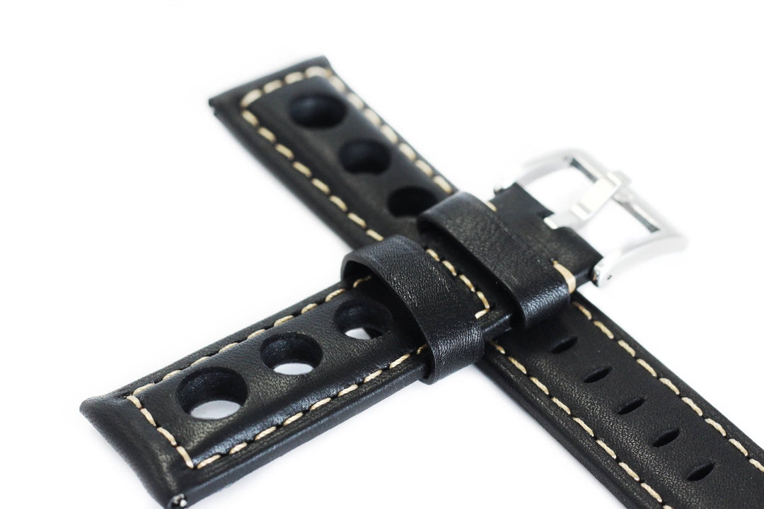 Leather - Rally Black - BluShark Straps