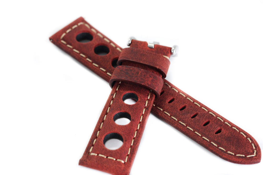 Leather - Rally Red - BluShark Straps