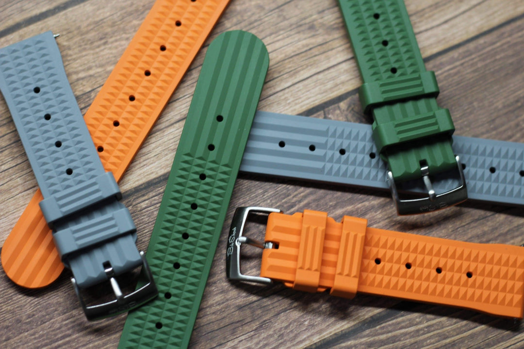 Waffle Rubber - Orange - BluShark Straps